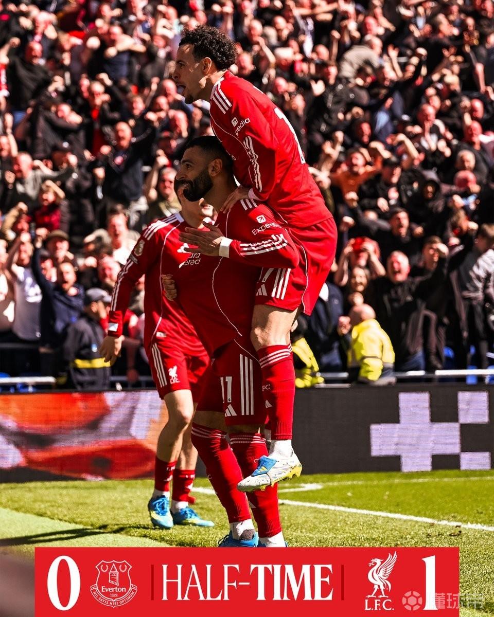 稳了？利物浦英超对埃弗顿半场领先的情况下从未输球