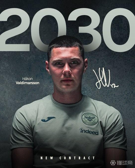 官方：布伦特福德与门将瓦尔迪马尔松续约至2030年
